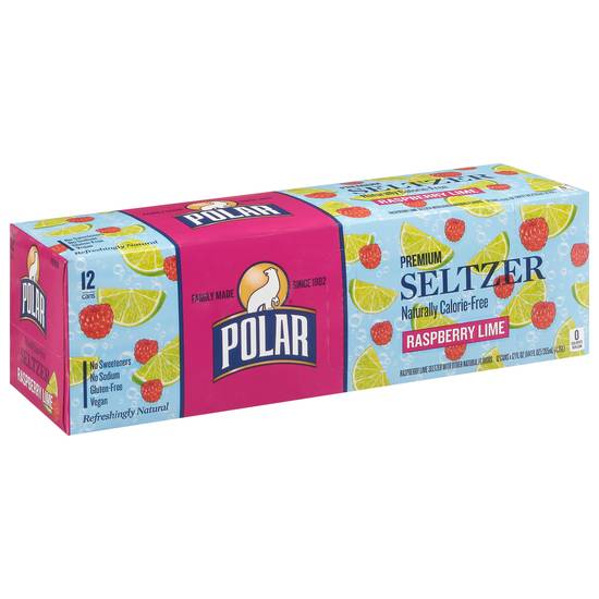 Polar Raspberry Lime Seltzer (12 ct, 12 fl oz)
