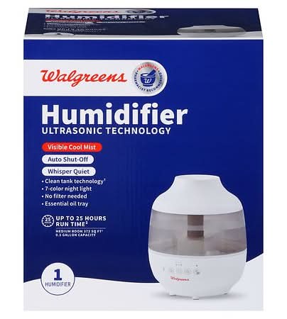 Walgreens Medium Room Ultrasonics Humidifier .5 Gallon