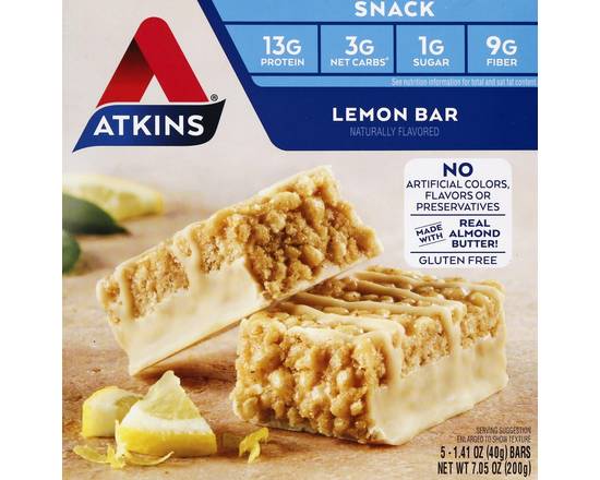 Atkins · Gluten Free Lemon Snack Bar (5 ct)