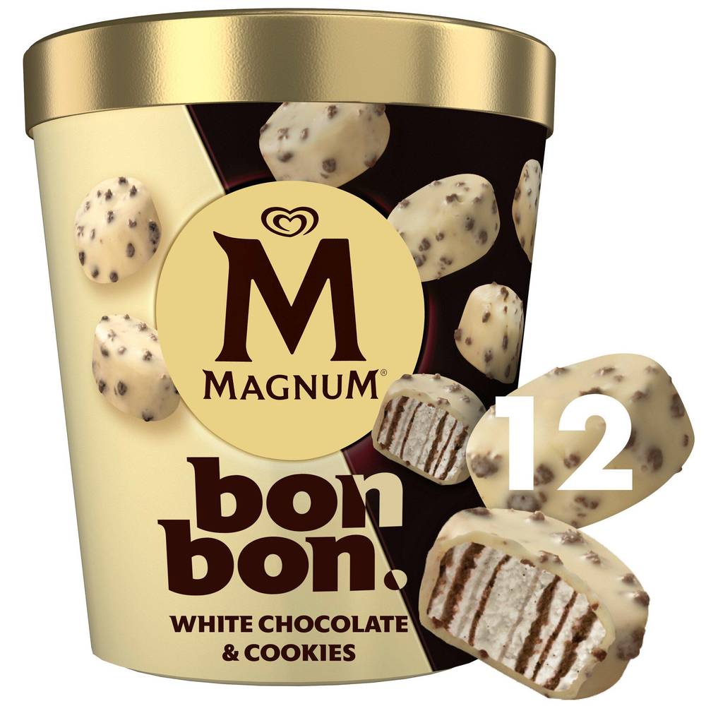Magnum Bon Bon White Chocolate & Cookies Ice Cream (12 pack)