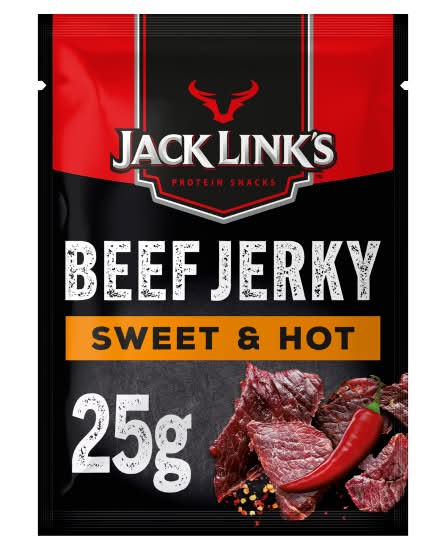 Jack Link's Sweet and Hot, Tasty Thin Strips Marinated Smoked and Dried Beef Jerky (25g)