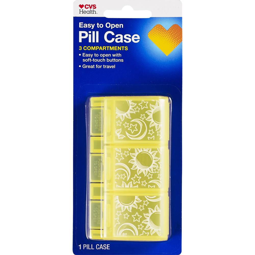 Cvs Health 3-Compartment  Soft Touch Pill Case