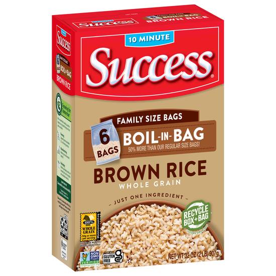 Success Whole Grain Brown Rice Bags (6 ct)