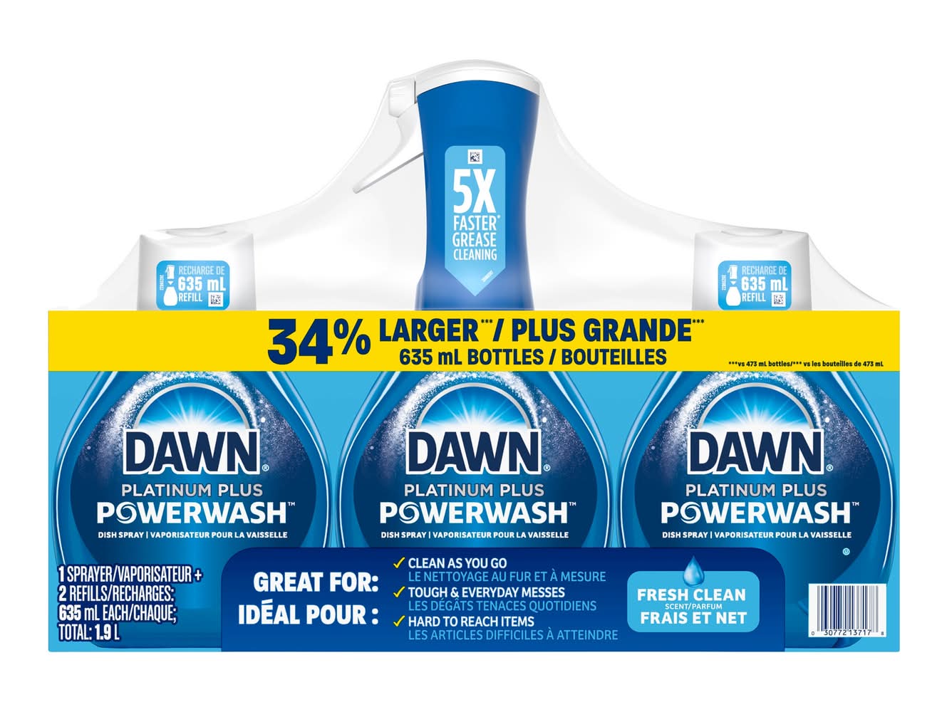 Dawn - Powerwash Vaporisatuer Pour La Vaisselle, 3 X 635 Ml / Dawn Powerwash Dish Spray, 3 X 635 Ml