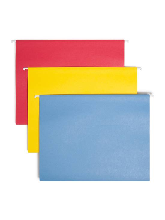 Smead Tuff Hanging File Folder With Easy Sliding Tab Letter Size (assorted )