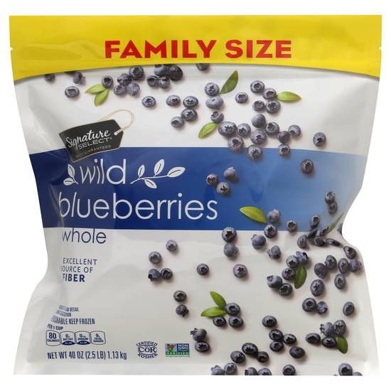 Signature Select Blueberries Wild Whole Family Size (40 oz)