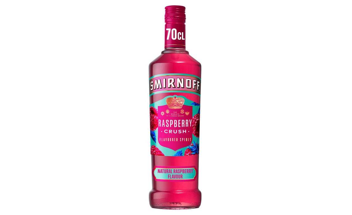 Smirnoff Raspberry Crush Vodka Based Flavoured Spirit Drink 35% Vol 70cl (407555)