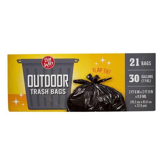 Big Win Outdoor Trash Bags 30 Gallon (21 ct)