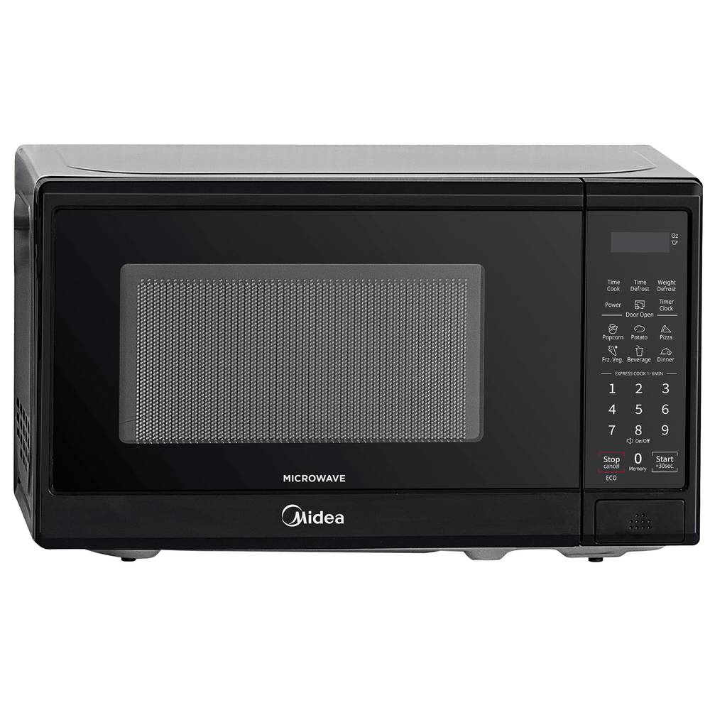 Midea Preset Cooking Child Safety Lock Countertop Microwave, 0.7-cu ft, S, Black