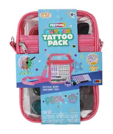 Style My Way Festival Glitter Tattoo Pack