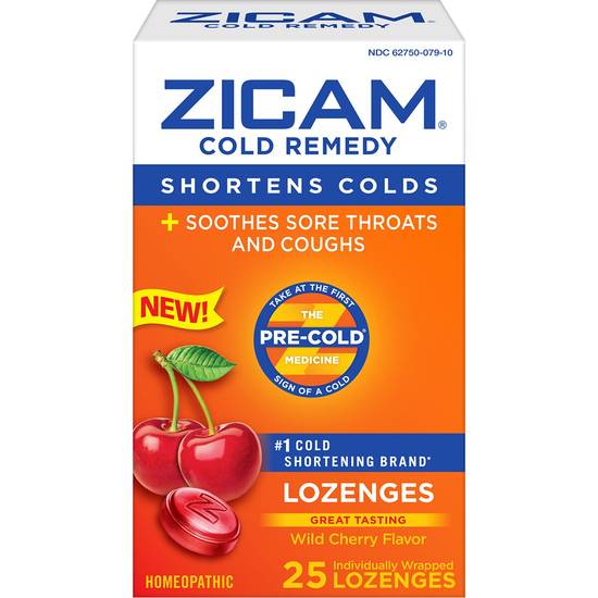 Zicam Cherry Lozenge-Shortens colds, soothes sore throats & cough
