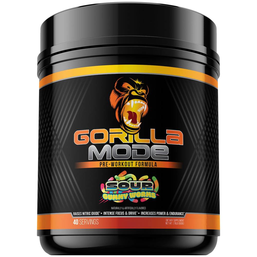 Gorilla Mind Pre-Workout Formula Summer Gummy Worms (800 g)