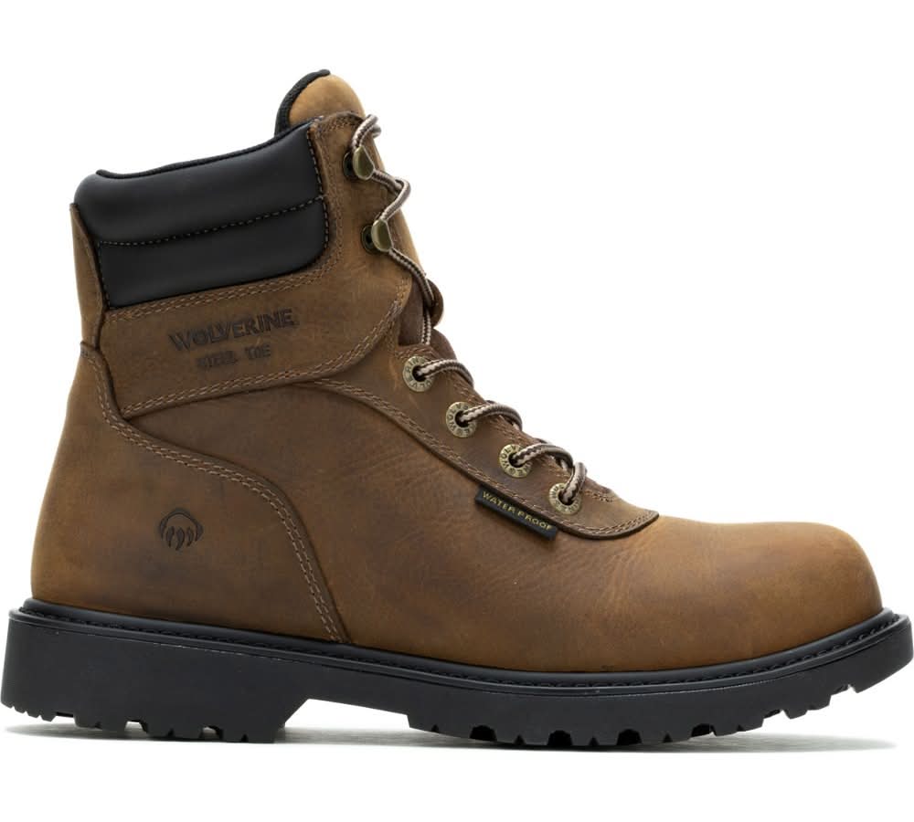 Wolverine Men's Iron Ridge Steel EH Steel Toe Lace Up Work Boots, Medium / Brown, 10