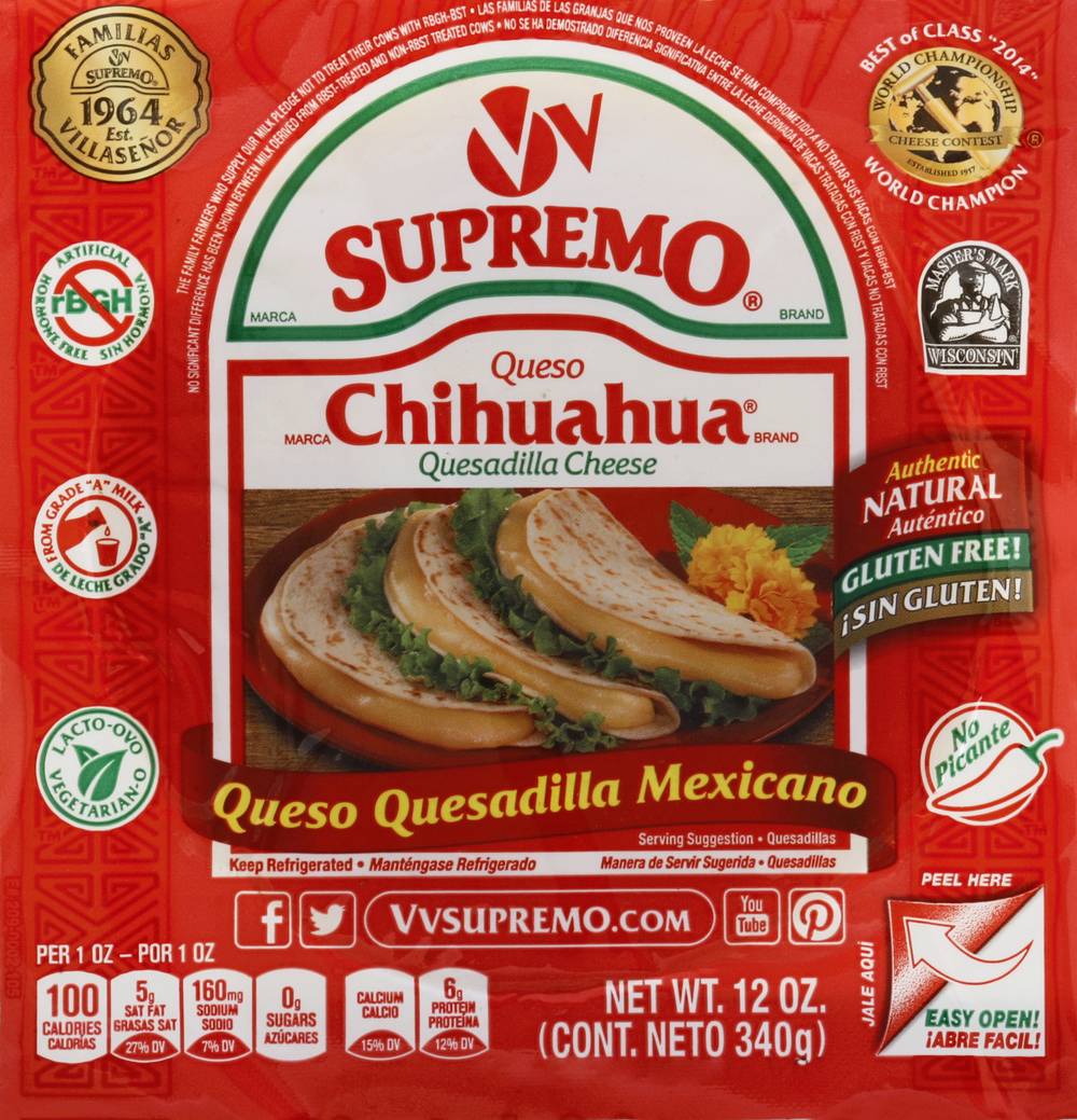 Vv Supremo Queso Quesadilla Mexican Cheese (12 oz)