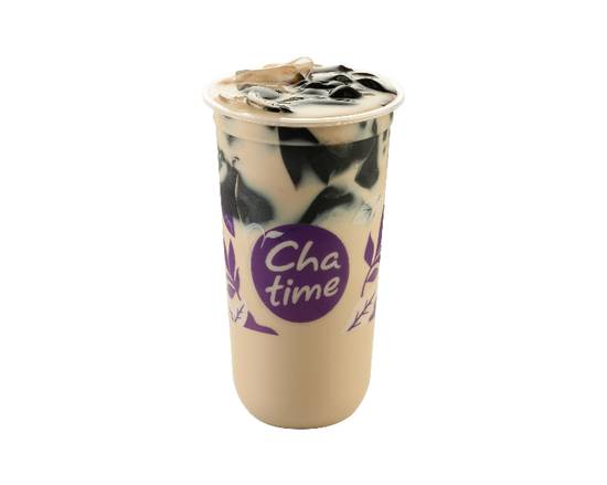 [COLD] Grass Jelly Roasted Milk Tea