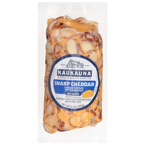 Kaukauna Sharp Cheddar Spreadable Cheese Spreads With Almonds