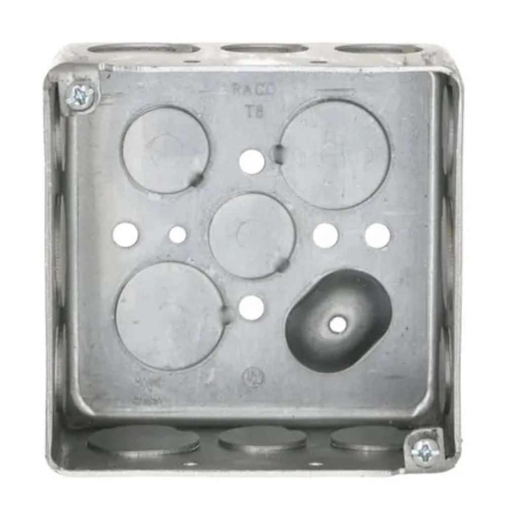Hubbell RACO 2 -Gang Galvanized steel New work Square Electrical Box