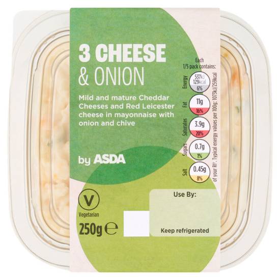 Asda 3 Cheese and Onion 250g