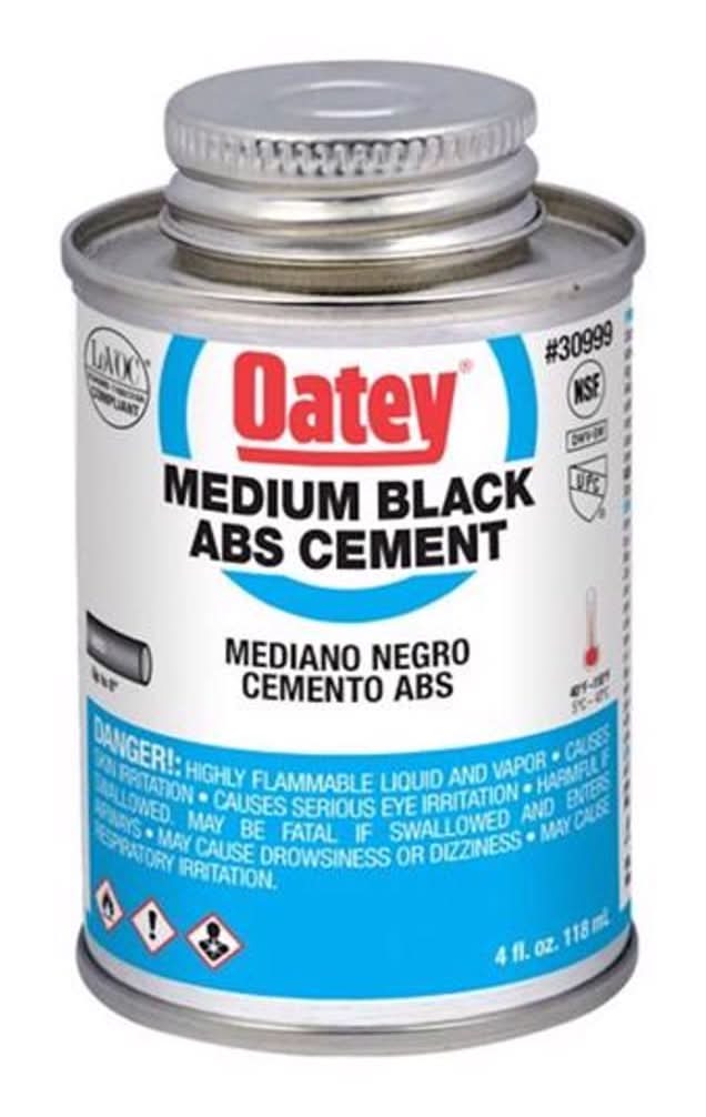 Oatey Black Cement For Abs 4 Oz