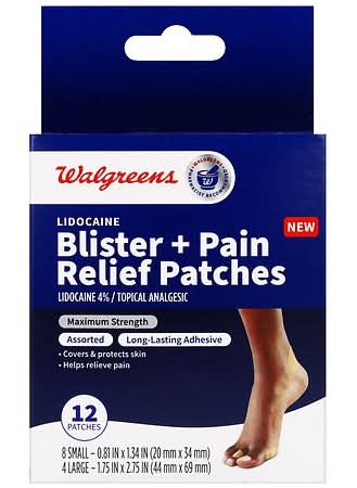 Walgreens Lidocaine Blister + Pain Relief Patches (12 ct)