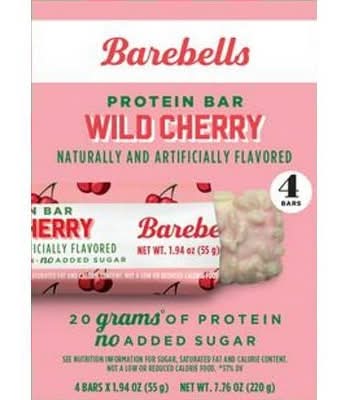 Barebells Protein Bars, Wild Cherry (4 x 1.94 oz)