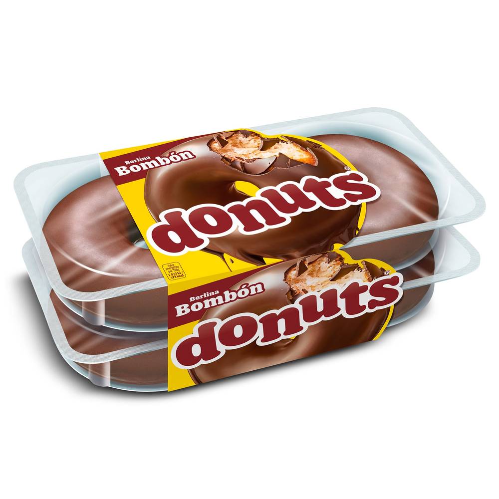 Berlinas Bombón Donuts Bandeja 4 Unidades 220 G