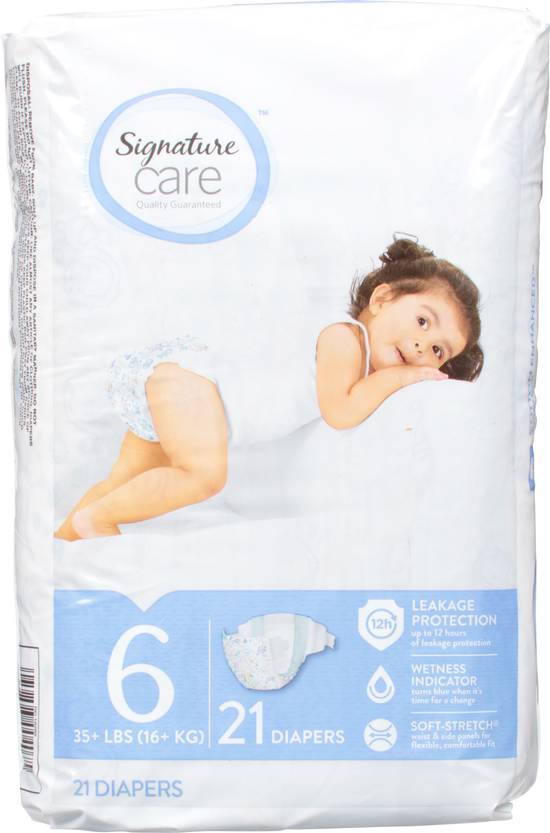 Signature Care 35+ Lbs Stage 6 Diapers (21 diapers)