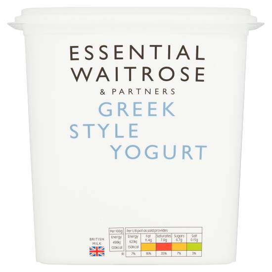 Waitrose Essential Greek Style Natural Yogurt