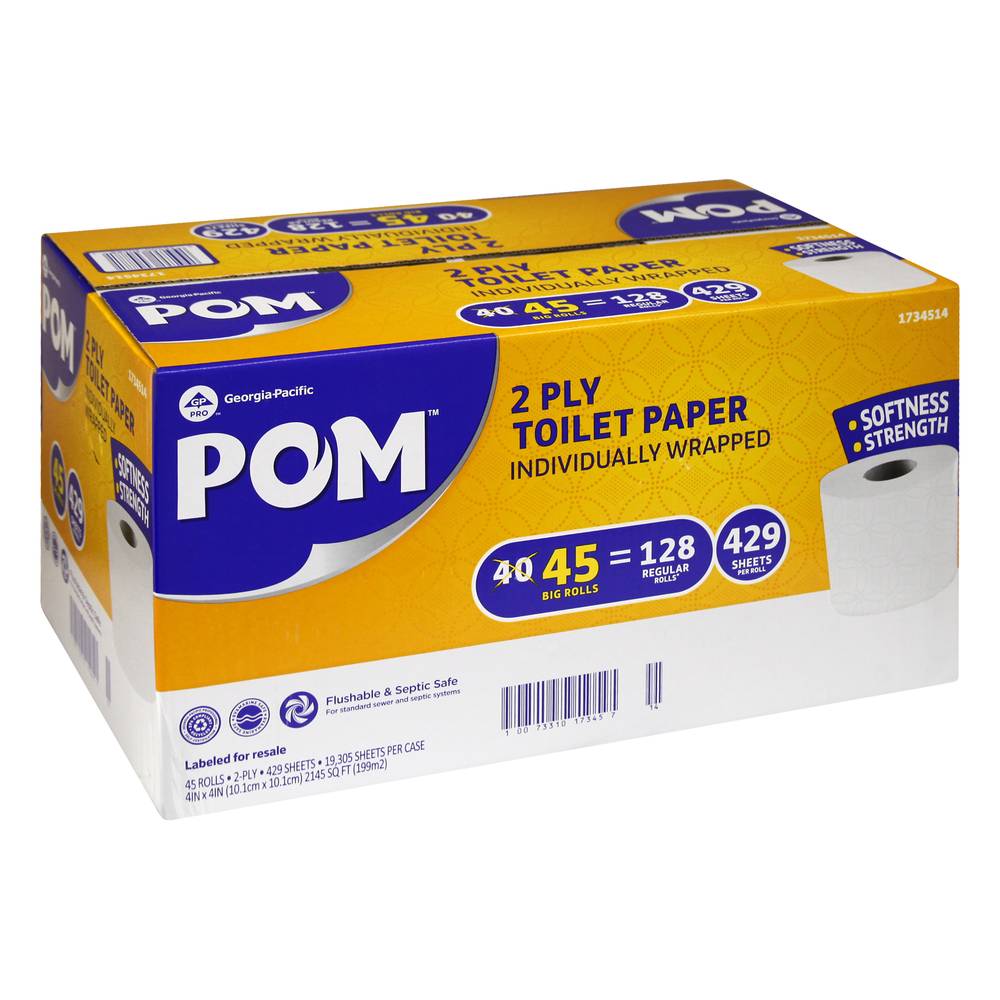 POM 2-Ply Toilet Paper