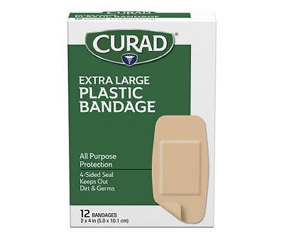 Curad Extra Large Plastic Bandage With 4-sided Seal