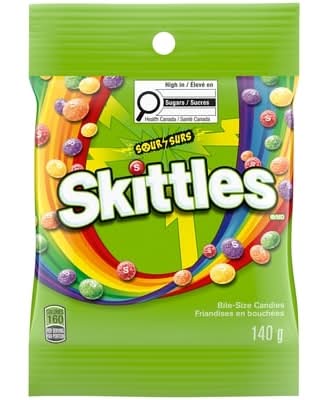 Skittles bonbons acidulés et moelleux - sour and chewy candy (assorti)