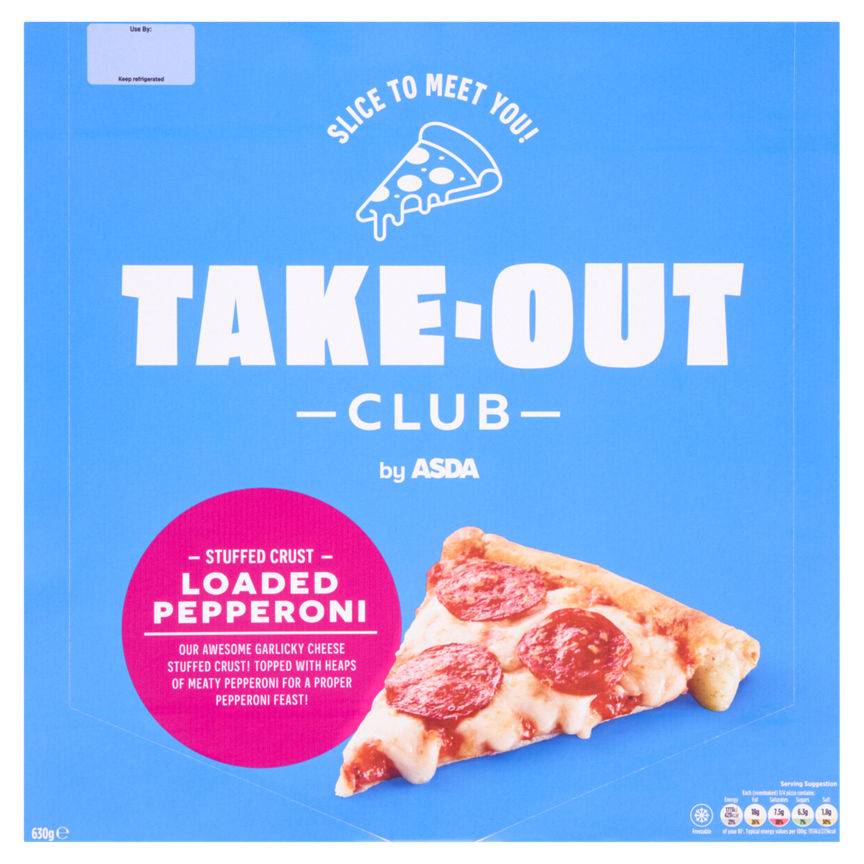 Asda Take-Out Club Stuffed Crust Loaded Pepperoni 630g