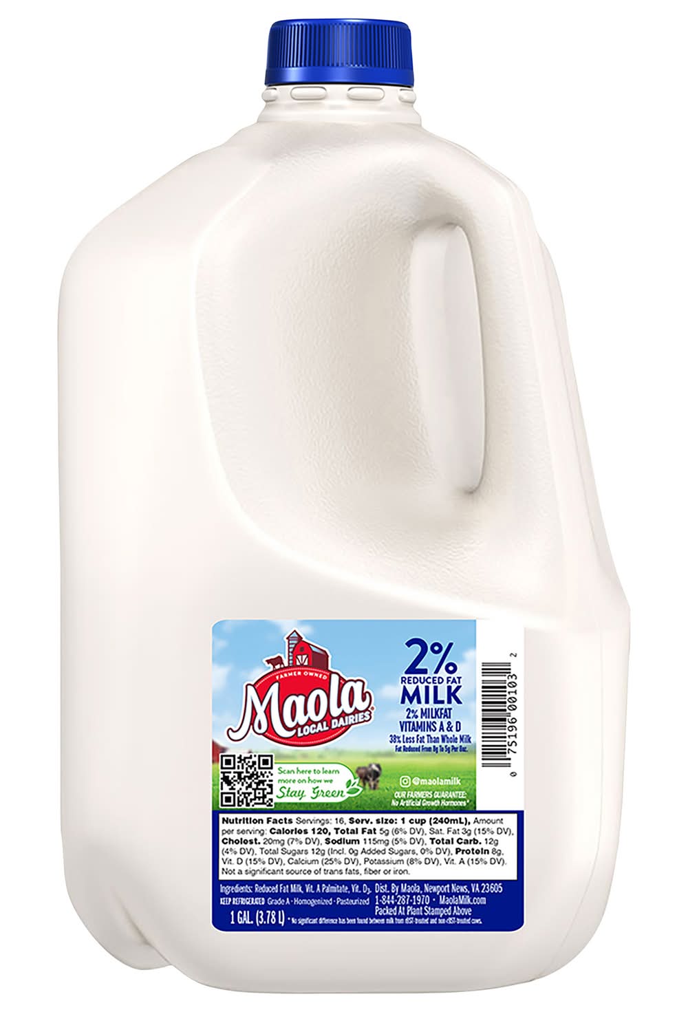 Maola 2% Reduced Fat Milk (128 fl oz)