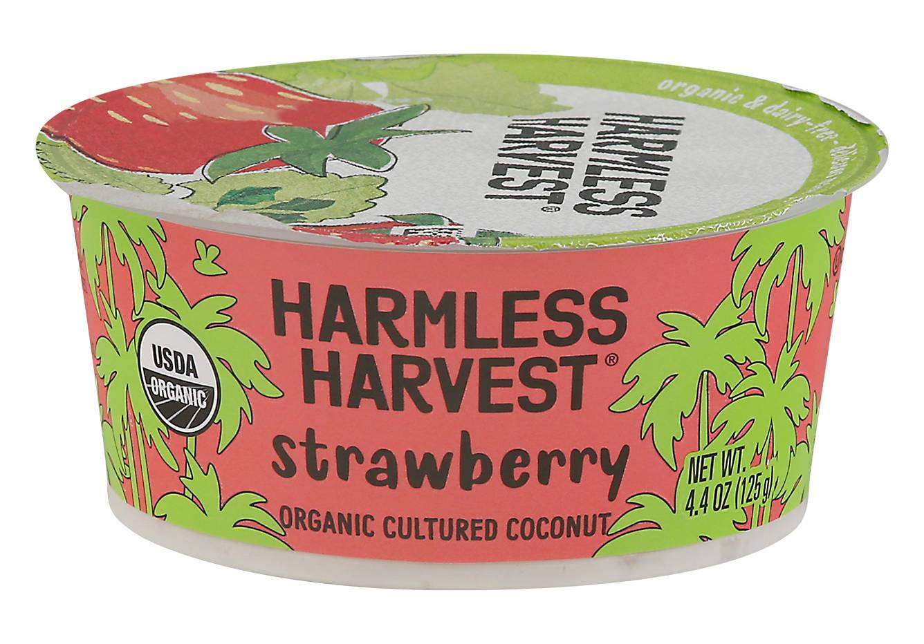 Harmless Harvest Organic Cultured Coconut Yogurt, Strawberry (4.4 oz)