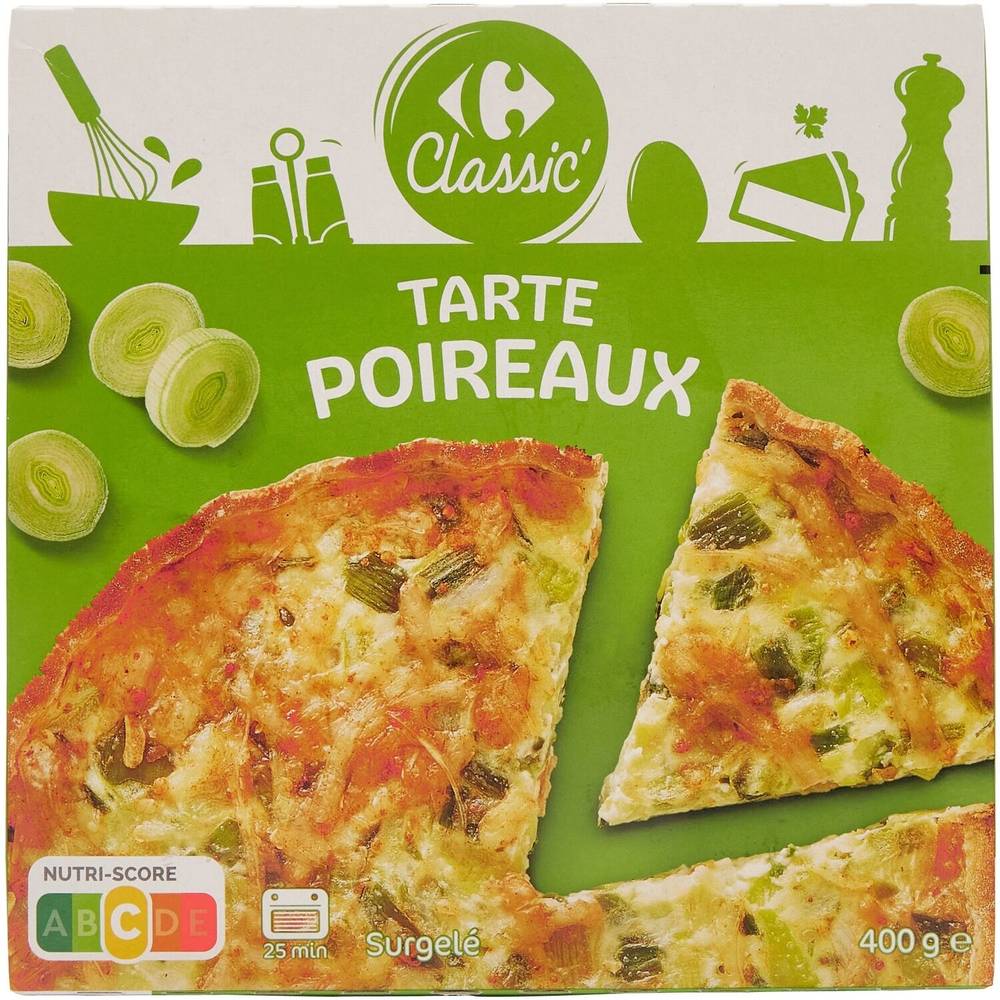 Tarte aux poireaux CARREFOUR CLASSIC' - la boite de 400g