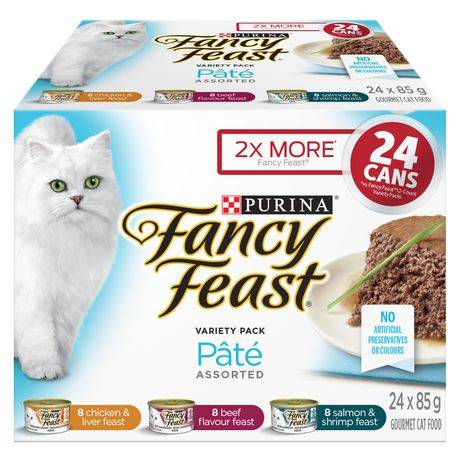 Purina Fancy Feast Pate Wet Cat Food Variety pack, Assorted (2.04 kg, 24 ct)