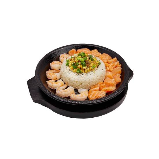 Salmon & Shrimp Pepper Rice