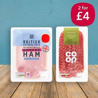 Coop Cooked Meat and British Outdoor Bred Smoked Ham (2 ct)