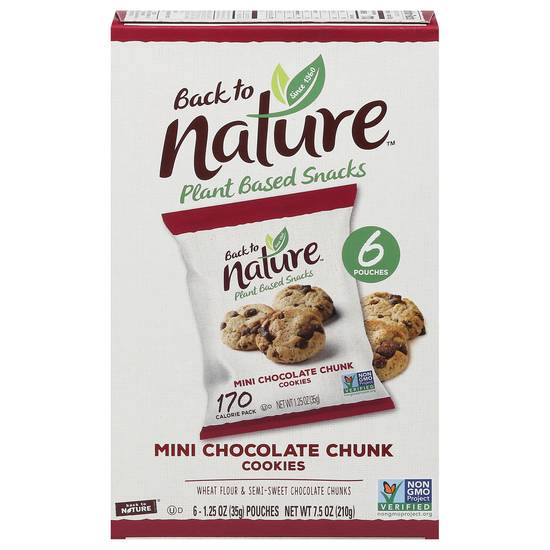 Back To Nature Mini Chocolate Chunk Cookies, (6 ct)
