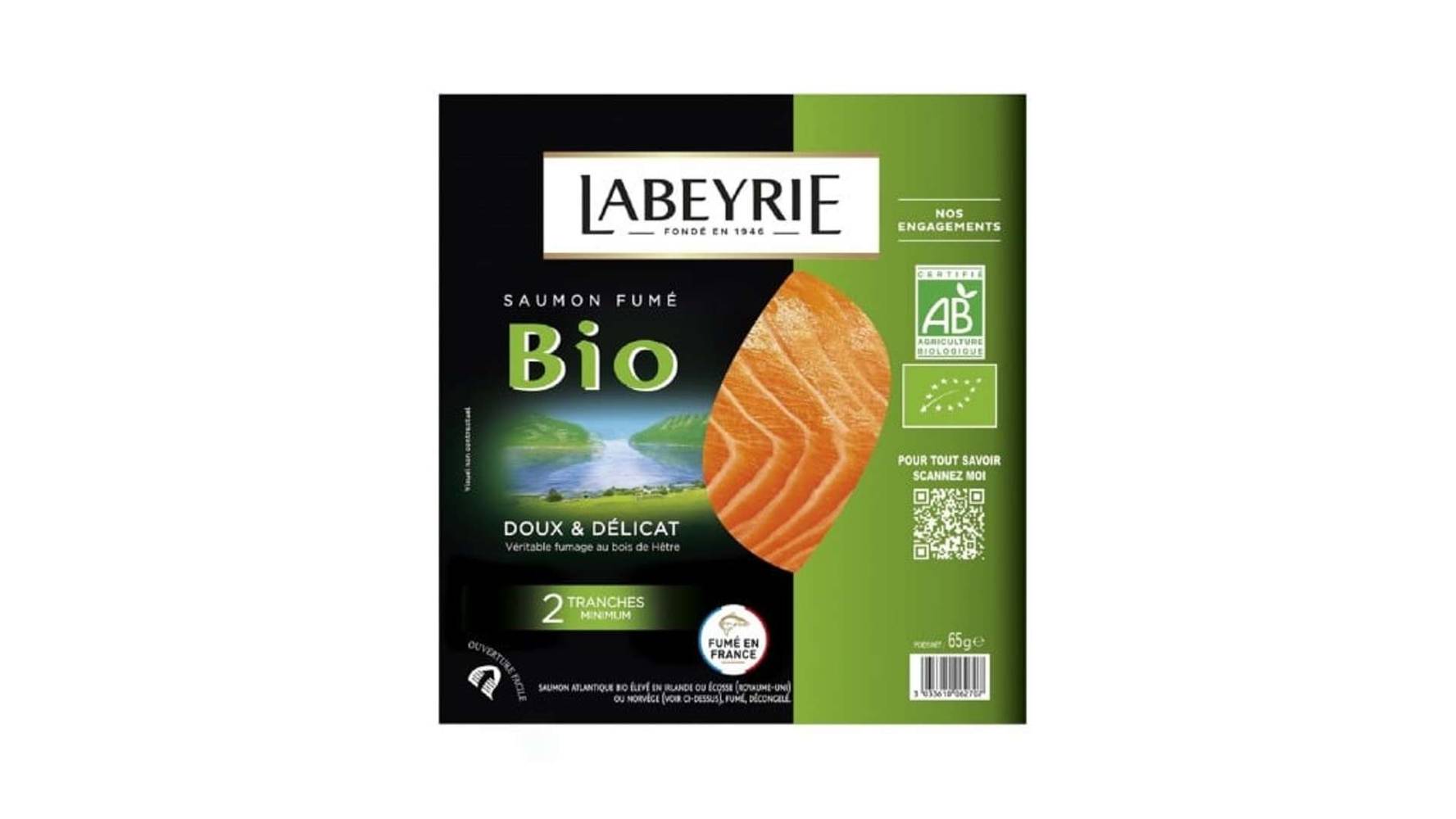 Labeyrie - Saumon fumé bio (2 pièces)