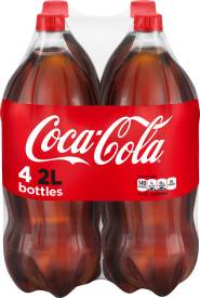 Coca-Cola Bottles, 2 Liters, 4 Pack (1X4|Case of 1)