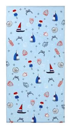Printed Beach Towel Bows & Boats