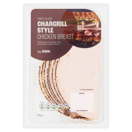 Asda Finely Sliced Chargrill Style Chicken Breast 120g
