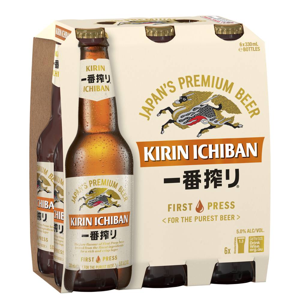 Kirin Ichiban Bottle 330mL X 6 pack