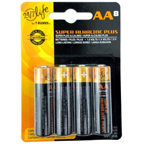 7-Eleven Super Alkaline Plus Aa Batteries (8 ct)