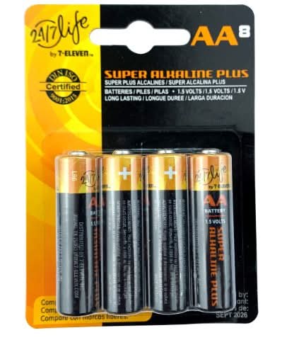 24/7 Life Super Alkaline Plus Aa Batteries (8 ct)