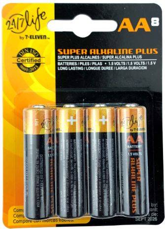 24/7 Life Super Alkaline Plus Aa Batteries (8 ct)