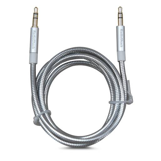 Radioshack cable auxiliar 3.5 mm plata (1 pieza)
