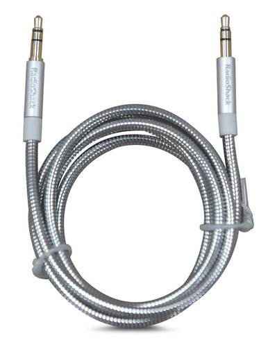 RadioShack · Cable auxiliar 3.5 mm plata
