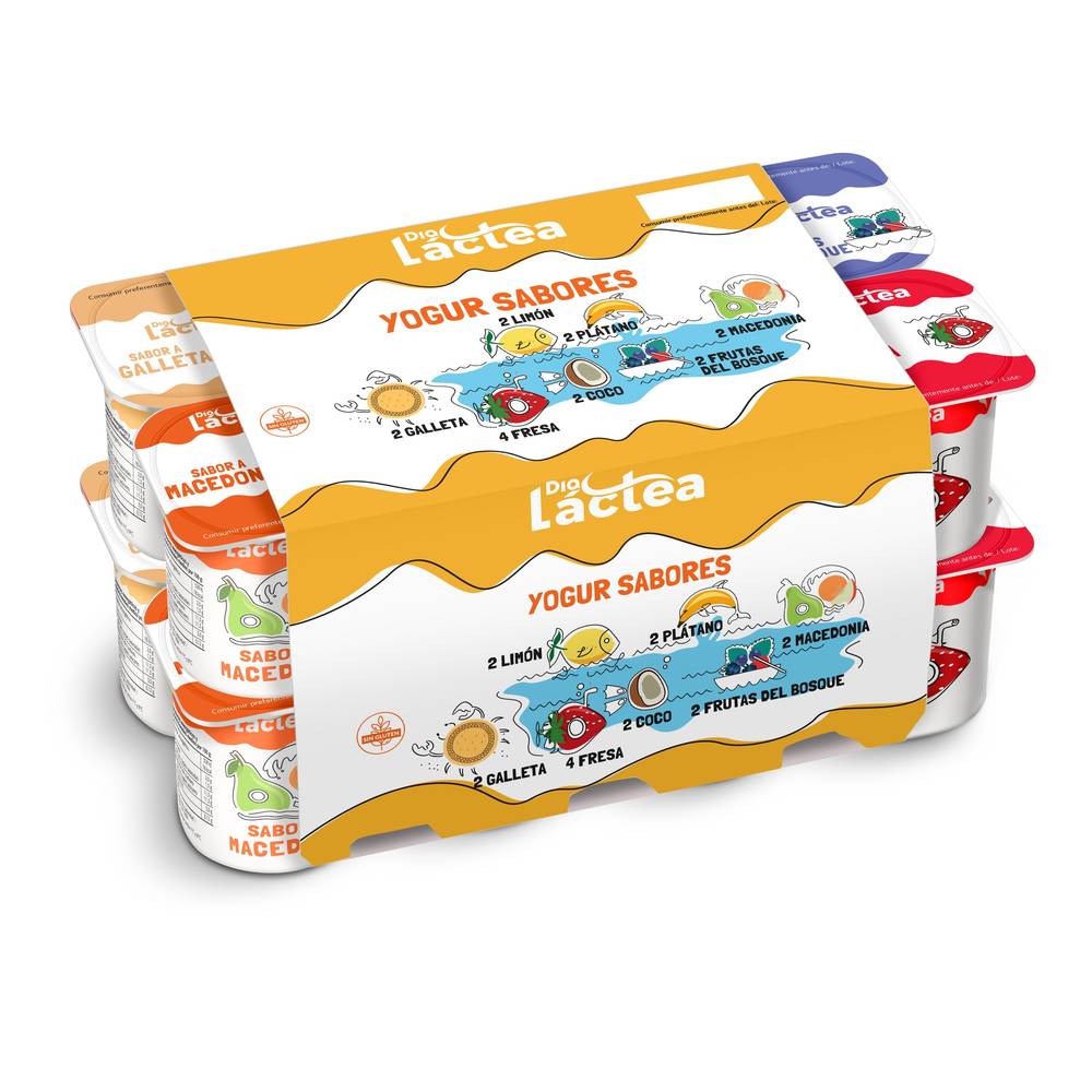 Yogur Sabores Dia Láctea Pack 16 X 125 G